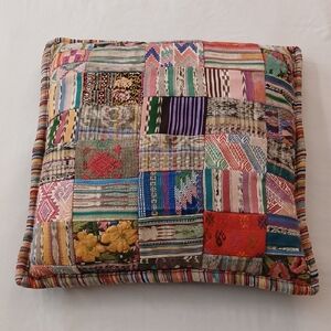 Colorful Patchwork Throw Pillow